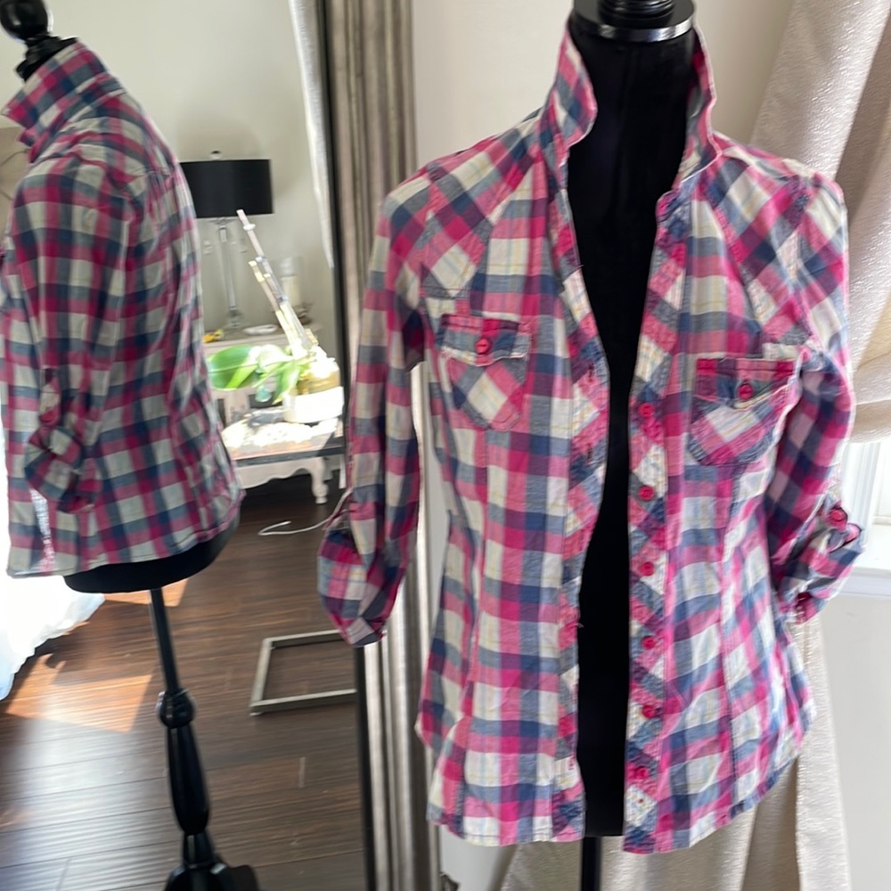 Fun cowgirl button down
